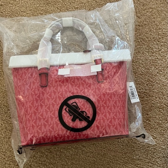 Michael Kors Extra Small Carryall Jet Set Travel in Bright Red - Picture 3 of 7